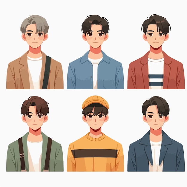 Vector vector set of youth avatars