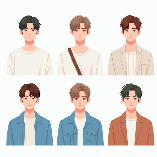 Vector vector set of youth avatars