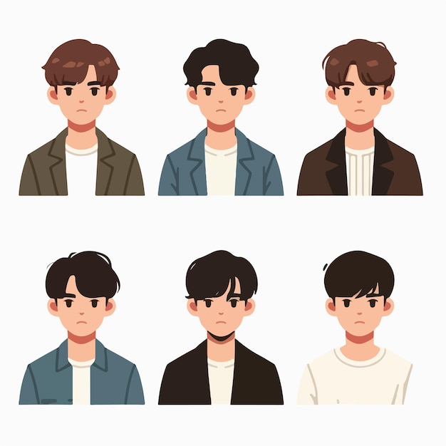 Vector vector set of youth avatars