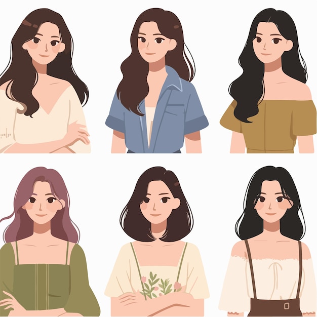 Vector vector set of youth avatars