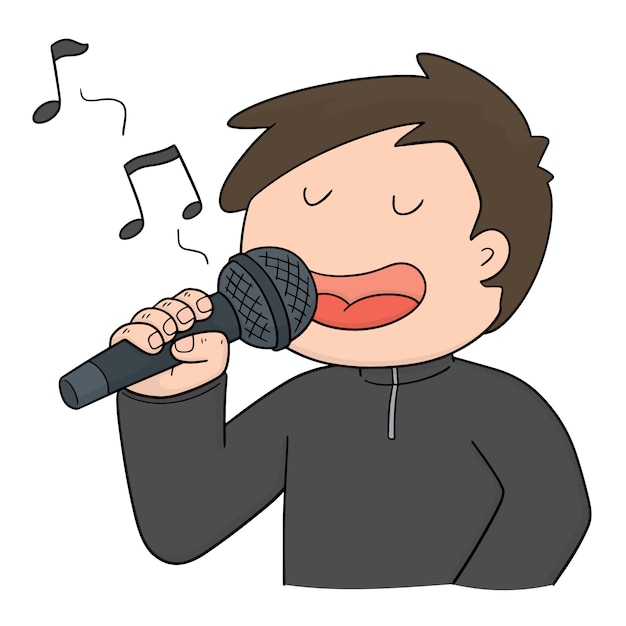 Vector of singer