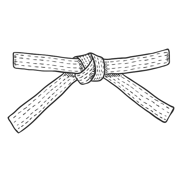 Vector vector sketch karate belt