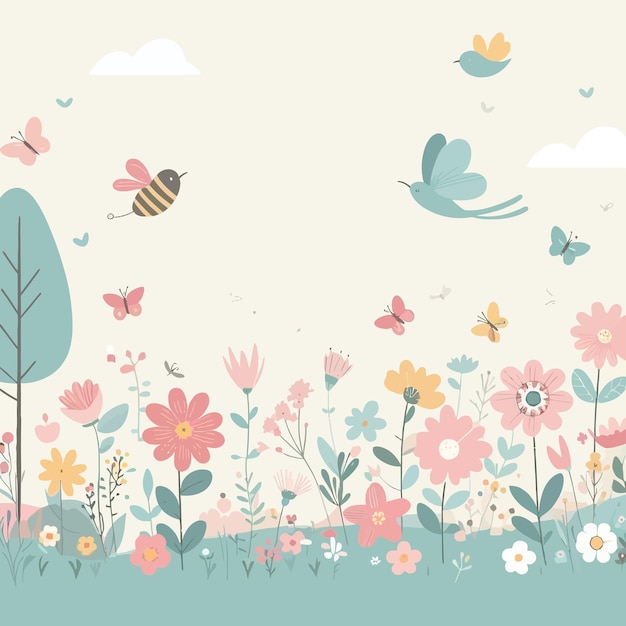 Vector vector spring season background