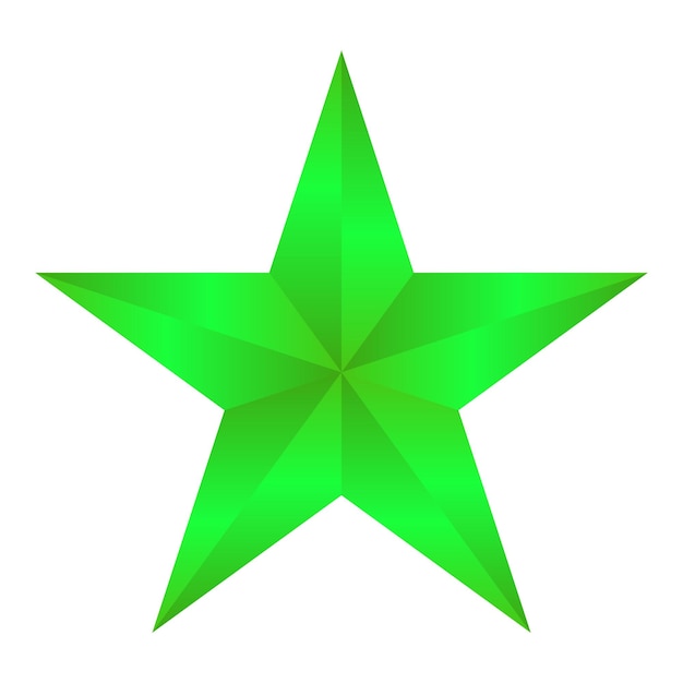 Vector star icon green sign vector illustration