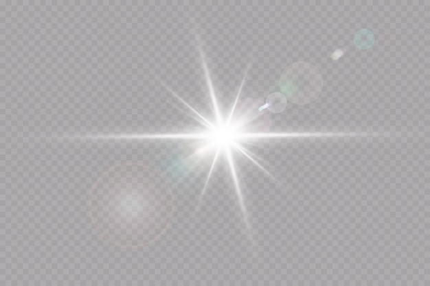 Vector. Sunlight. special lens flare effect. Light effect.Bright sun.