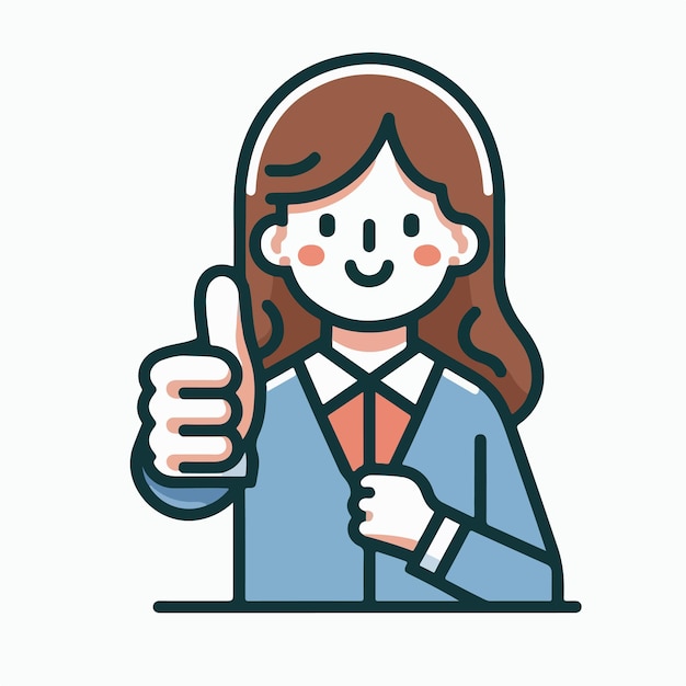 Vector vector of teacher giving a thumbs up