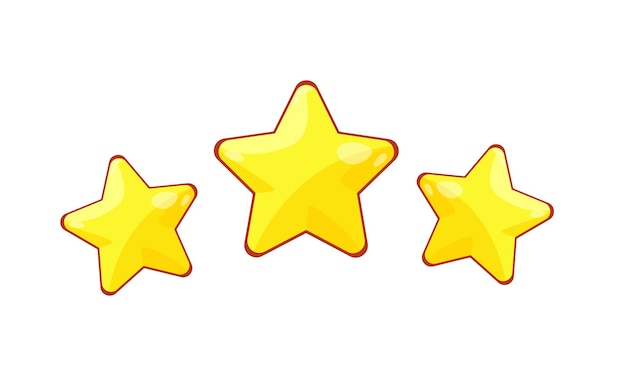 Vector three stars customer product rating review