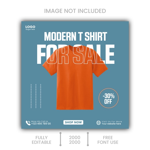 Vector vector tshirt social media post design