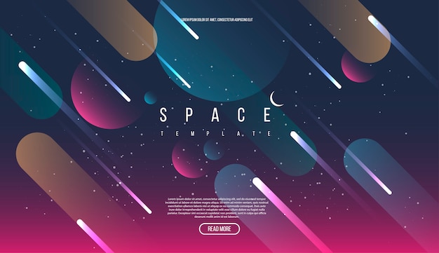 Vector vector universe background with space elements.