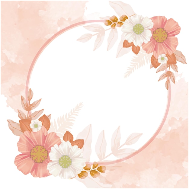 Vector Watercolor floral design elements collection