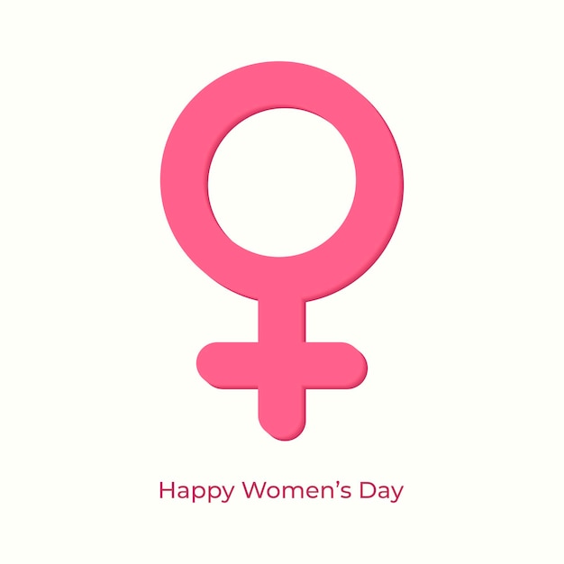 Vector vector womens day background with female symbol