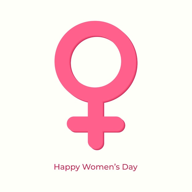 Vector womens day background with female symbol