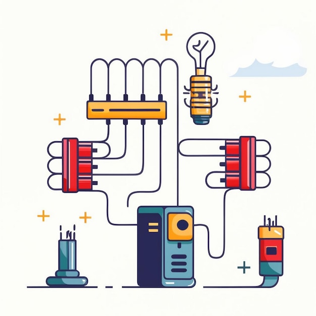 Vectorillustratie van elektrische apparatuur