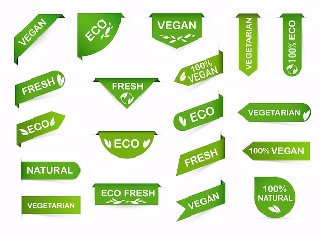 Vegan labels illustration