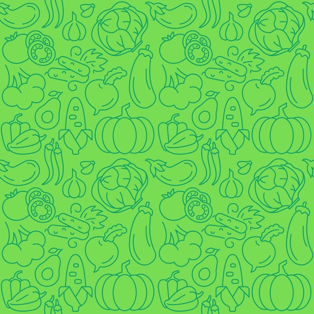 Vegetable harvest abstract seamless pattern