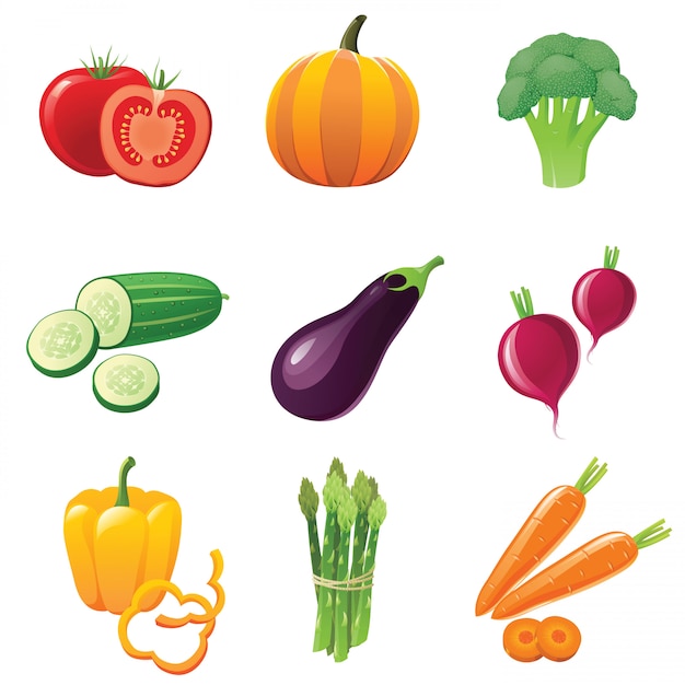 Vegetables icons