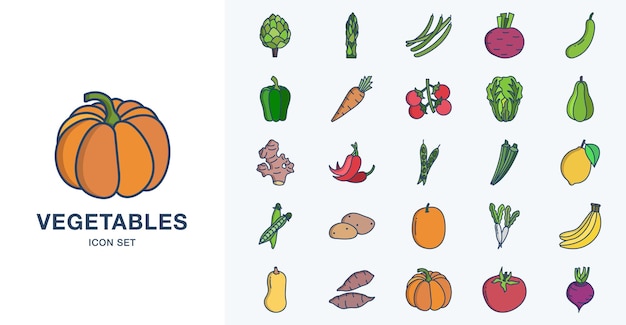 Vegetables vector icon illustration