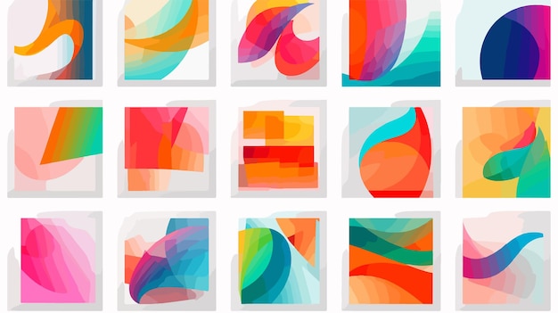 Vector vibrant abstract vector collection for modern design