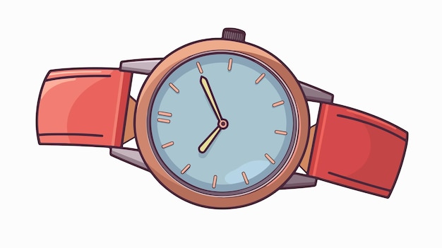 Vector vibrant cartoon wrist watch illustration