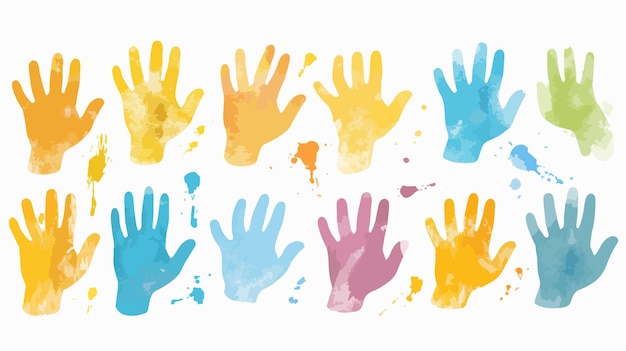 Vector vibrant holi wallpaper with colorful hand illustration