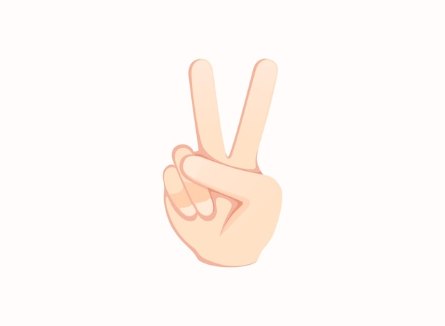 Vector victory hand icon. hand gesture emoji vector illustration.