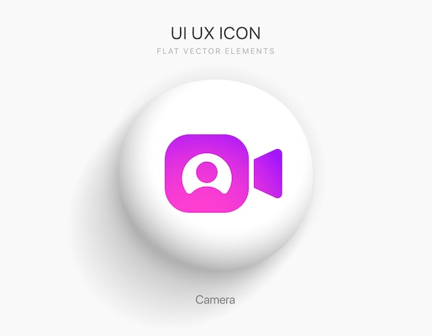 Video talk and video chat icon. Video icon. Camera icon. Player symbol. Live stream icon for UI UX