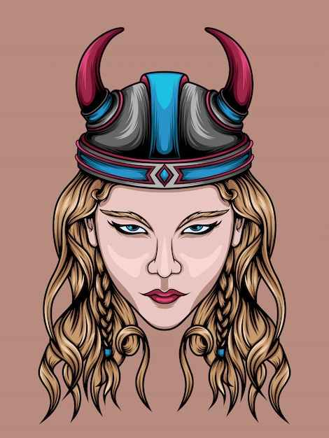 Viking girl illustration