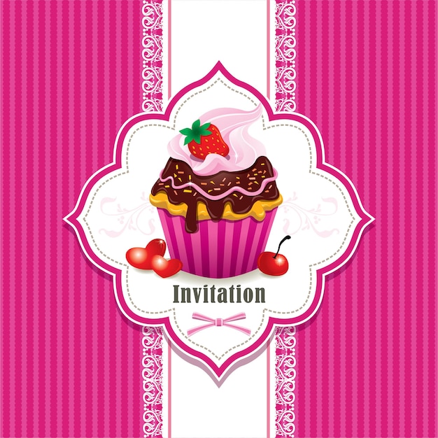 Vintage cupcake design