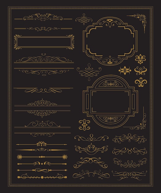 Vector vintage frame design