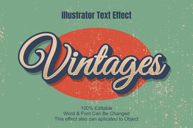 Vector vintage text effect