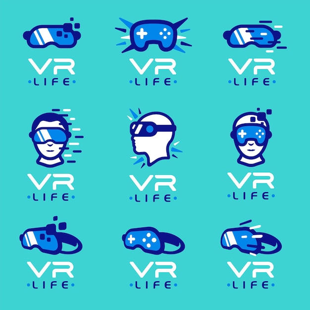 Virtual Reality Logo Template Set