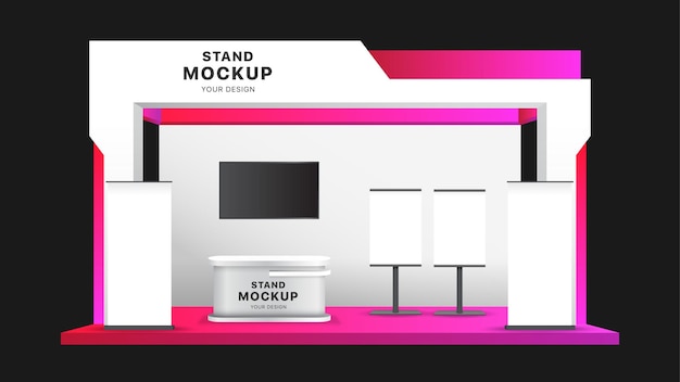 Vector virtual stand mockup