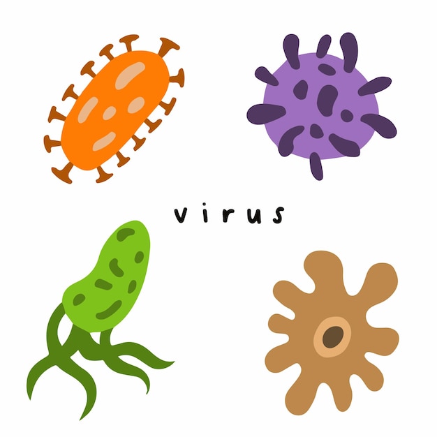 Virus Symbol Social Media Post Vector Illustration