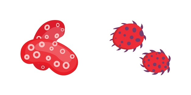 Viruse vector illustration Bacteria and microorganism in cartoon style