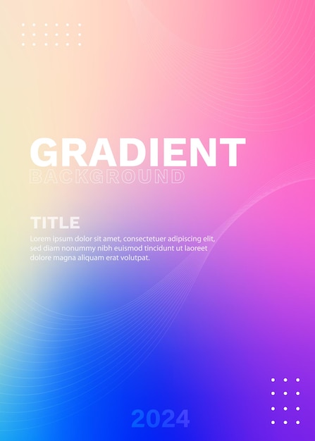 Vector vivid blurred colorful wallpaper blue pink yellow and purple gradient background