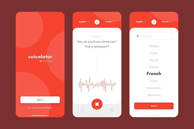 Voice translator app collection