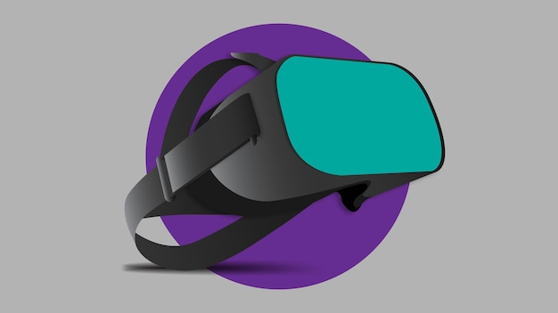 Vr glasses virtual reality 3d purple