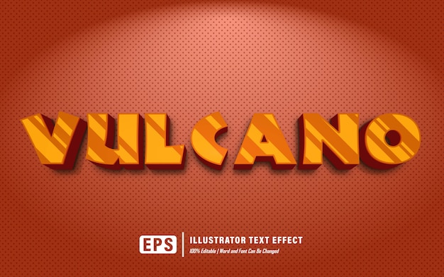 vulcano text effect - editable 