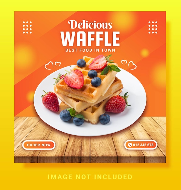 Waffle Instagram Post Social Media Template