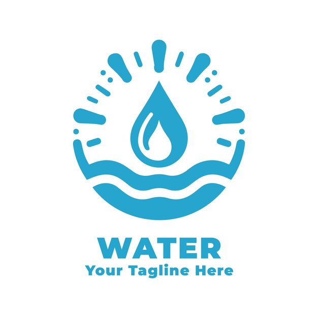 Water Logo Simple Design Illustration