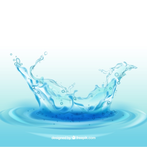 Vector water splash background in realistic style