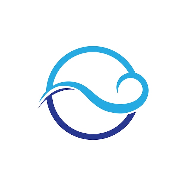 Water wave icon vector