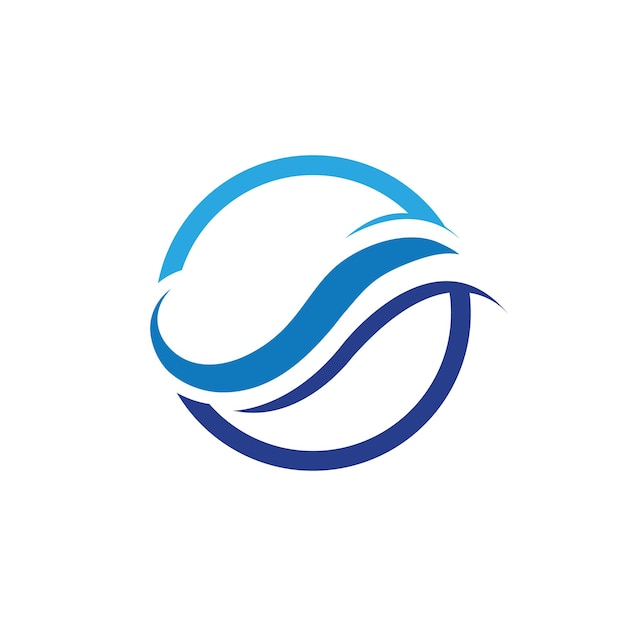 Water wave icon vector