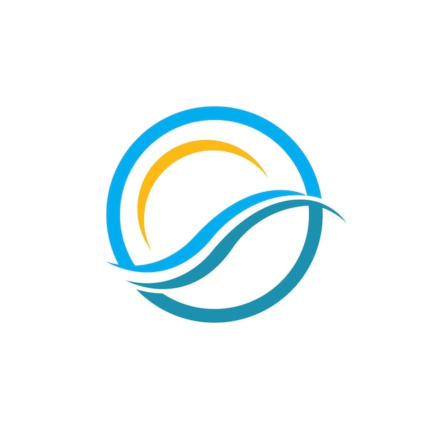 Water wave icon vector