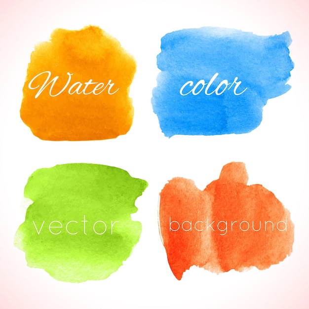 Vector watercolor abstract colorful textured background