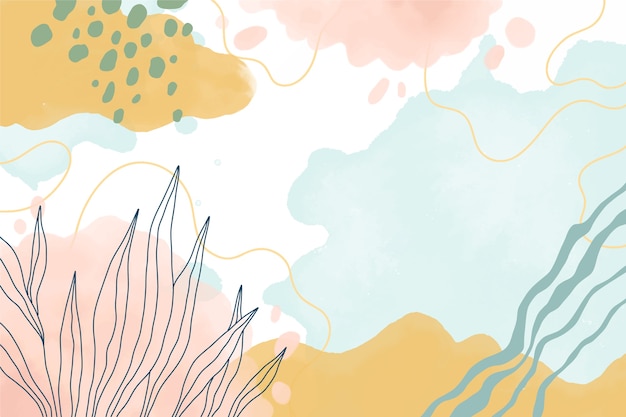 Vector watercolor abstract doodle background