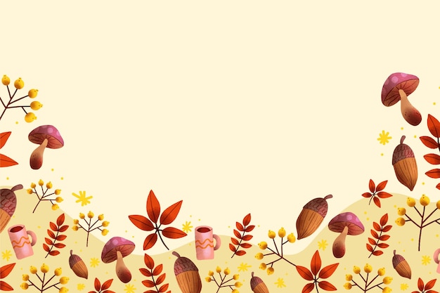 Watercolor autumn background