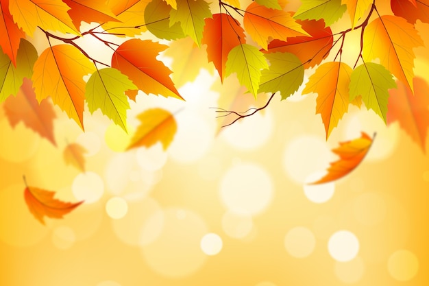 Watercolor autumn background