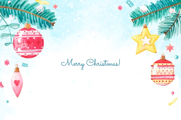 Vector watercolor background for christmas season celebration