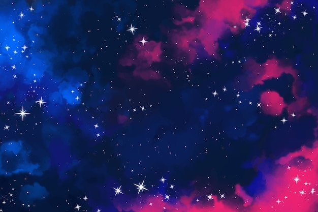 Watercolor galaxy background design